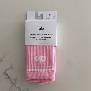 ALO Yoga Pink Half-Crew Socks